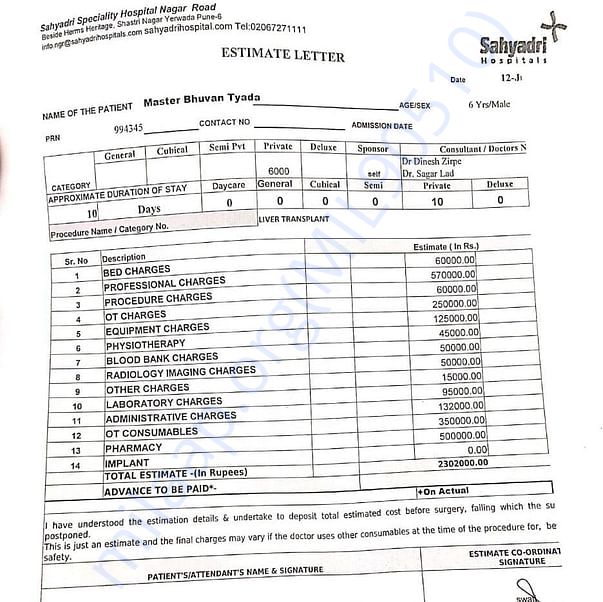 Estimation Letter