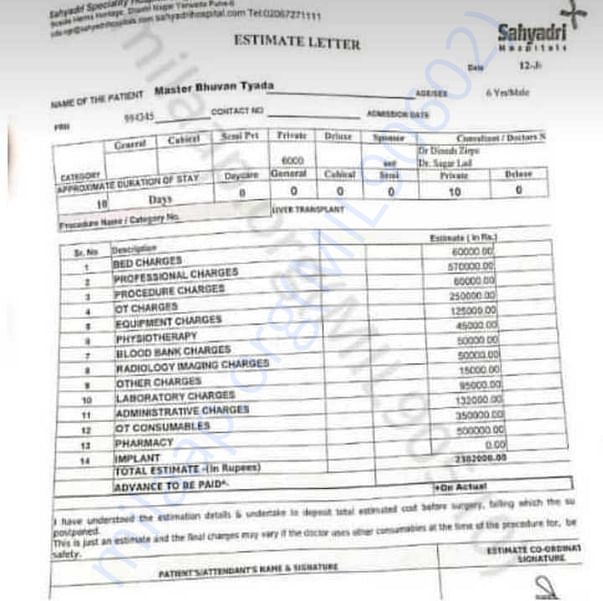 Estimation Letter