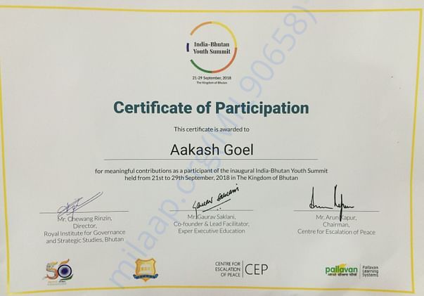 India-Bhutan Youth Summit 2018