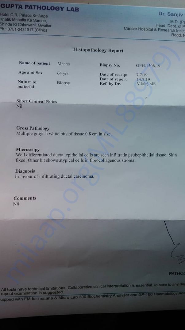 Biopsy Report