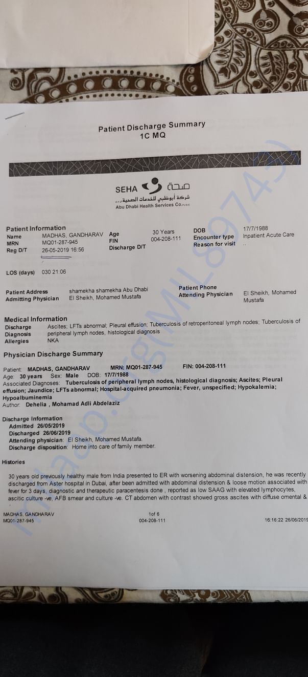 Diagnosis of various serious conditions