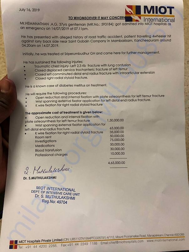 Estimated Charges for Hospital Services - Hemanathan
