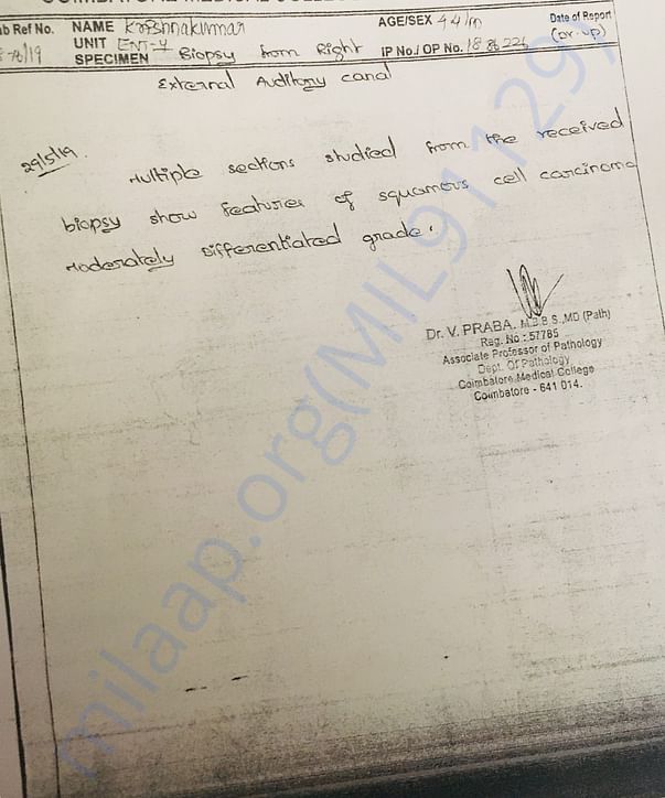 Biopsy report