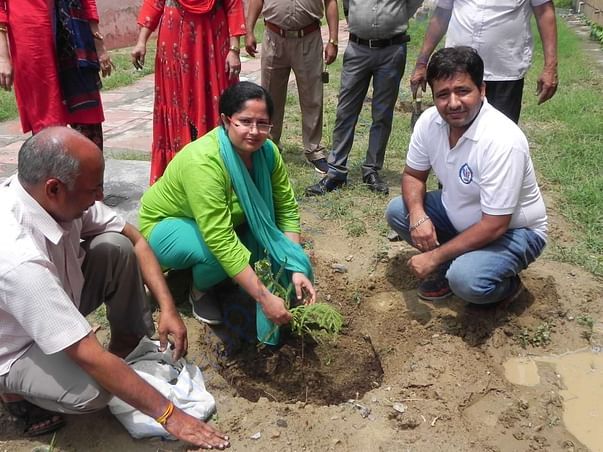 Tree plantation at Rohini Sector 16 Prison Complex