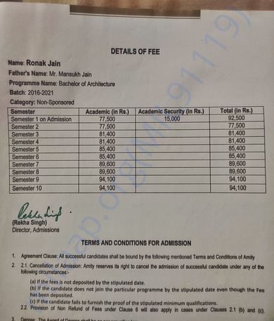 Fee details