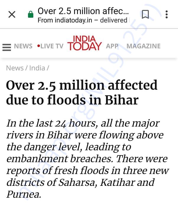 2.5 million people affected in Bihar FLOOD