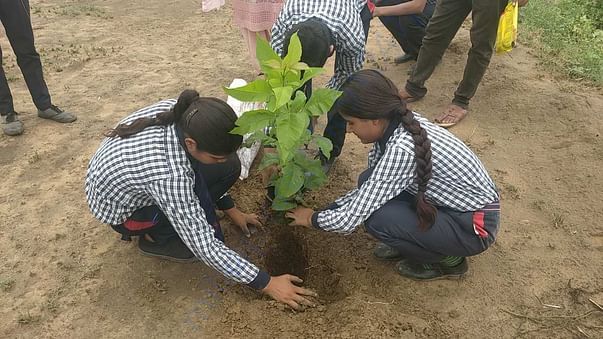 Tree plantation at Ballabhgarh Sun Rise Public School