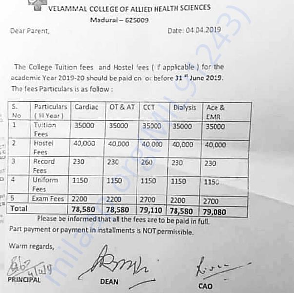 FEE STRUCTURE