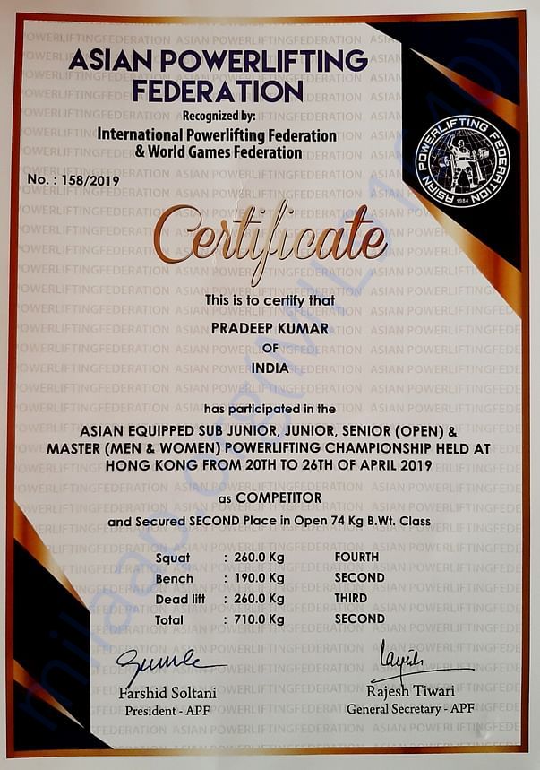 Asian Powerlifting Championships 2019 Hongkong