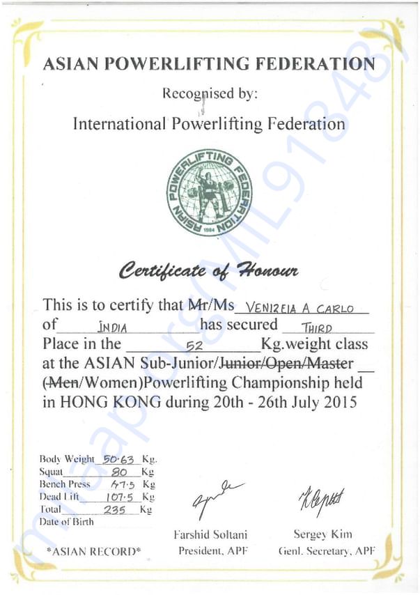 Asian powerlting championship 2015