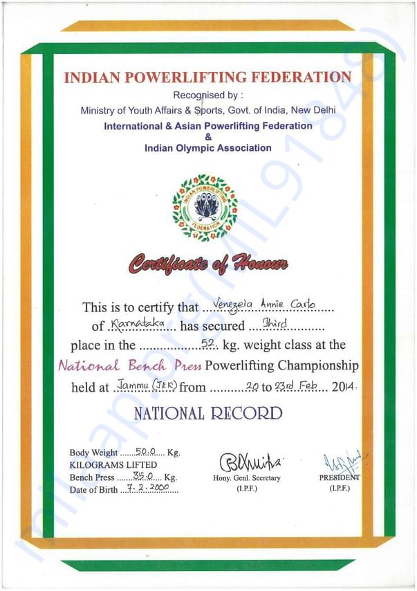 National Benchpress championship