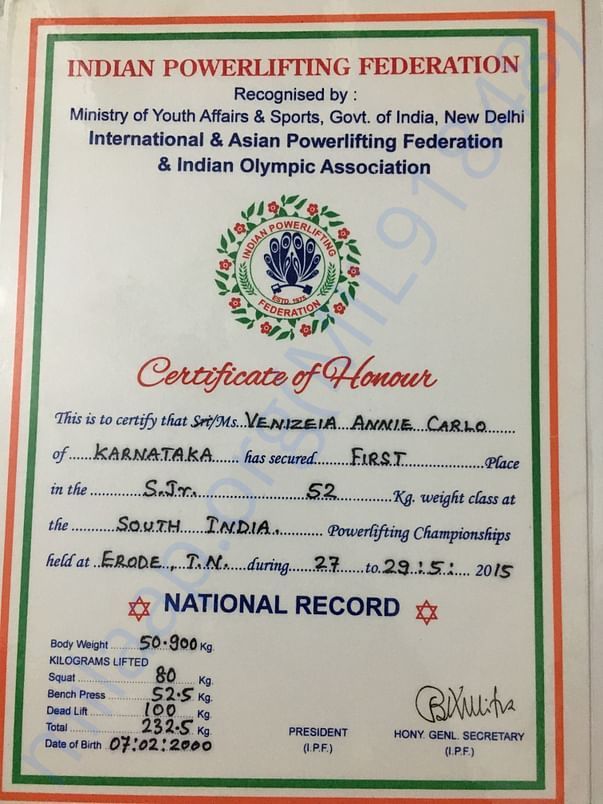South India gold medalist