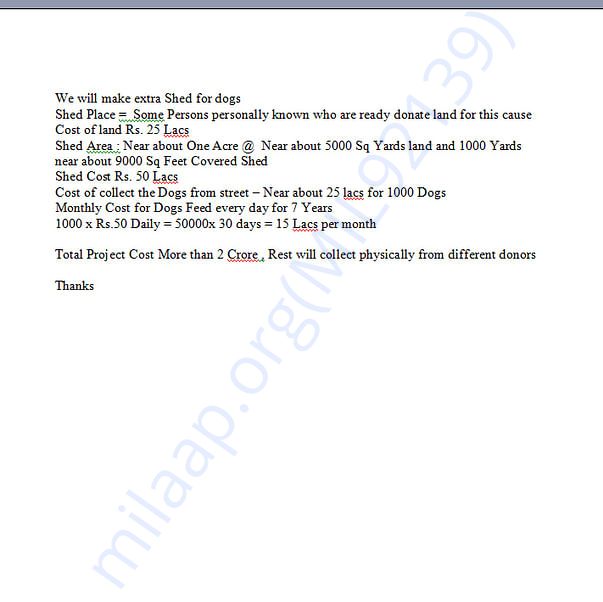 Estimation Letter
