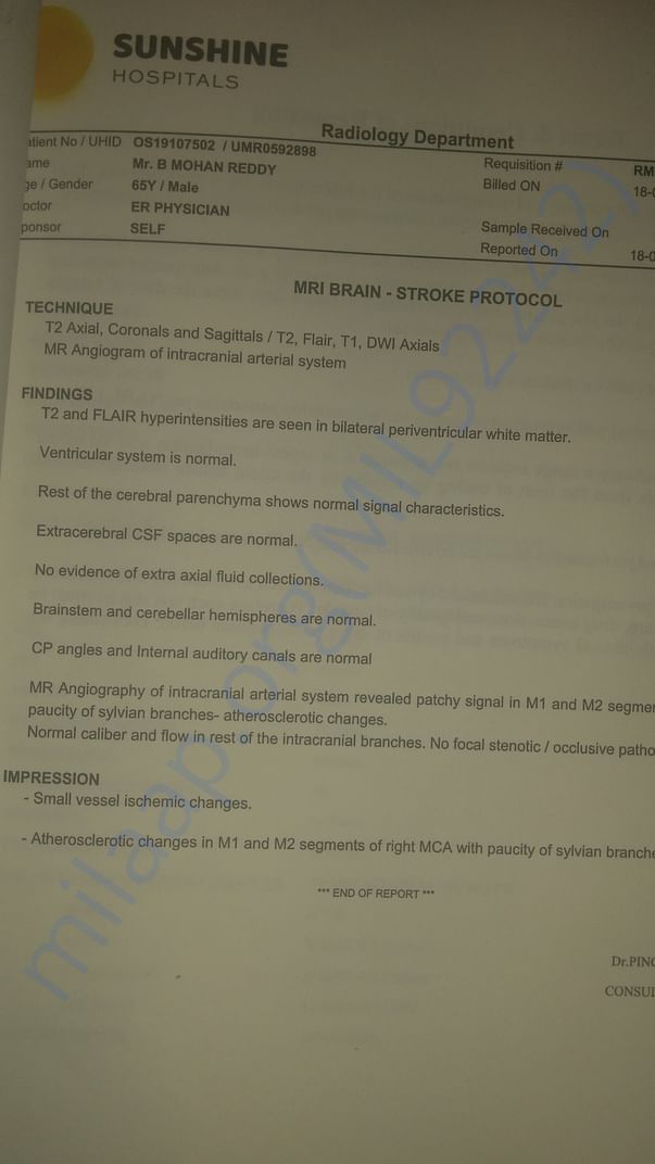 Mri report