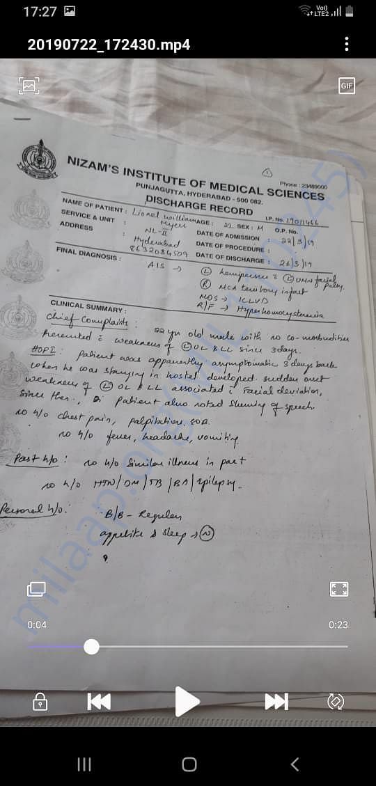 Hospital report