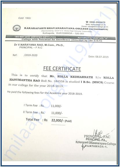 Arrears fees paid