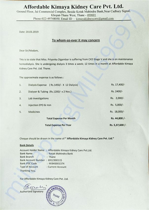 Dialysis and Kidney Disease Expenses