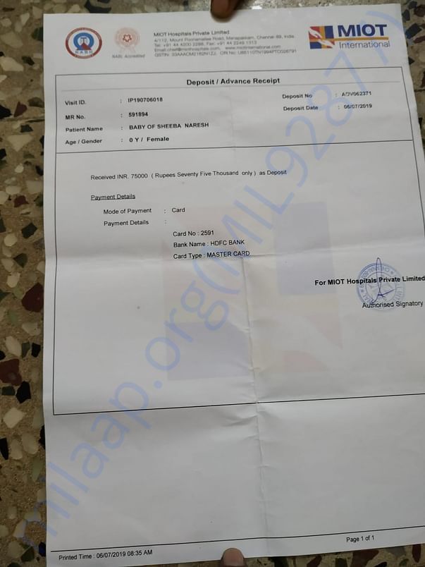 Bill Reciept #2