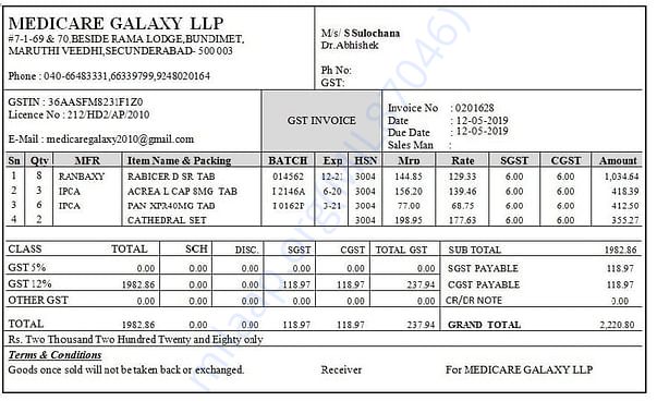 medical bill 2