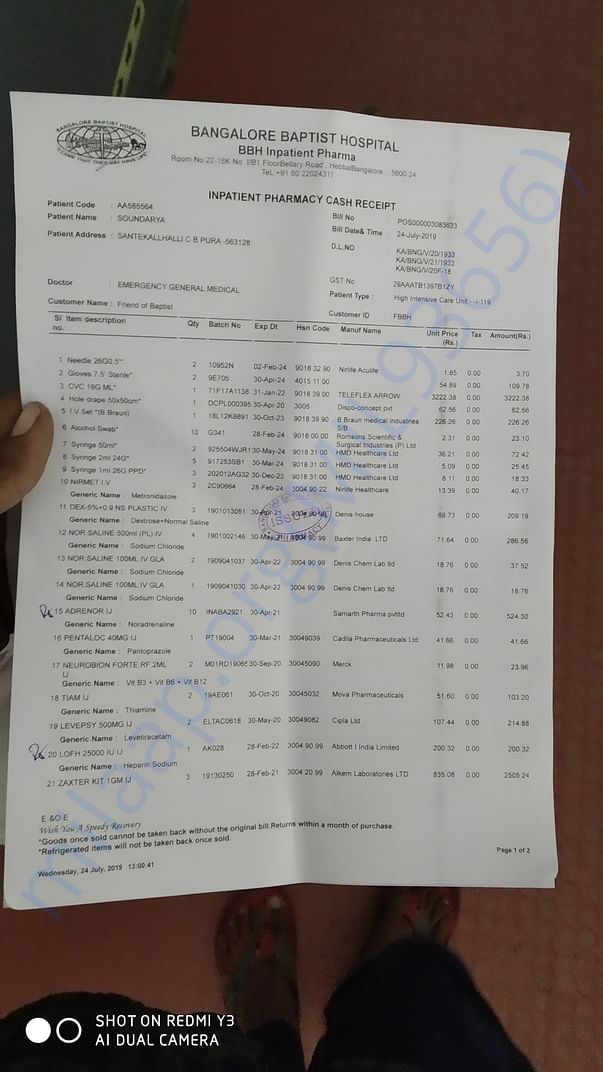 Medical bill