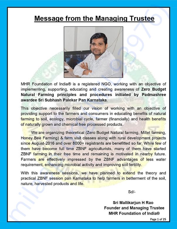 Profile - MHR Foundation of India (R)