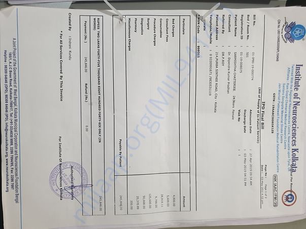 Hospital bill