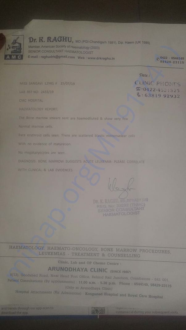 Blood report