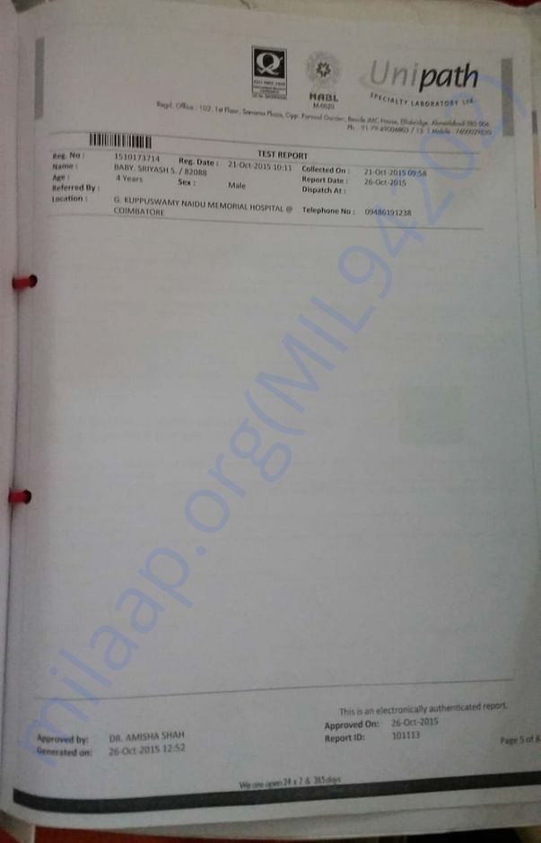 Hospital report