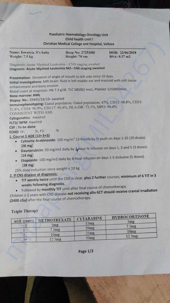 Medical bill on August 8