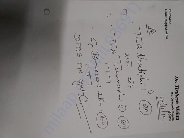 17/04/2019 doctor treatment report