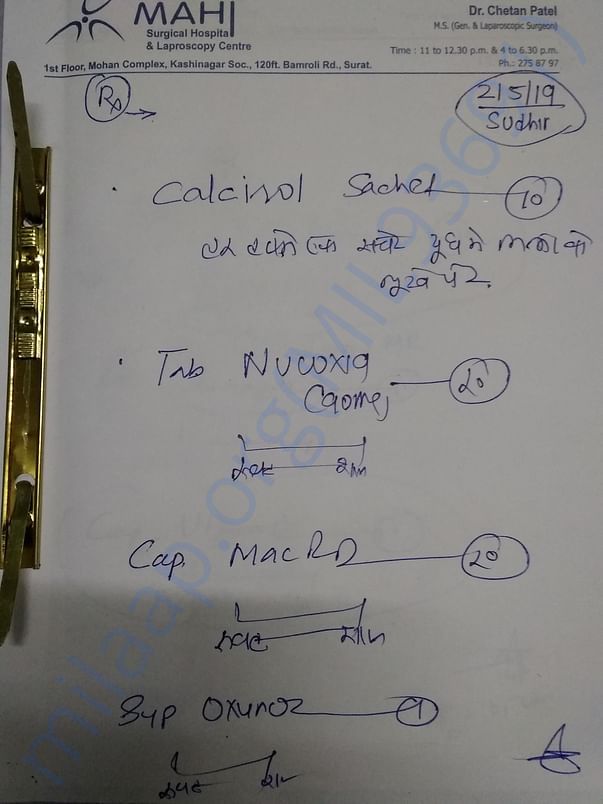 21/05/2019 doctor treatment report