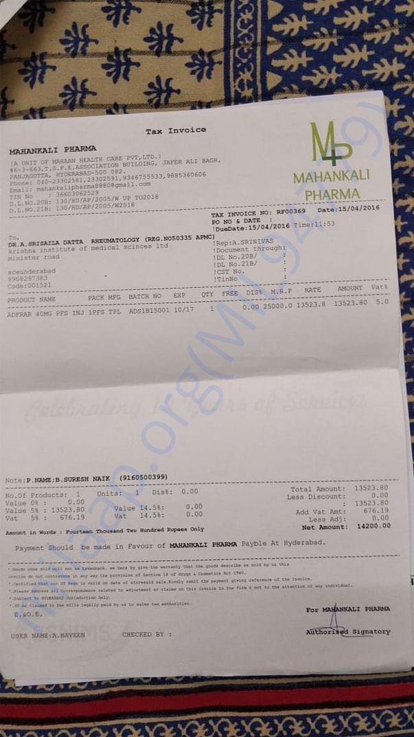 2. COST OF EACH INJECTION