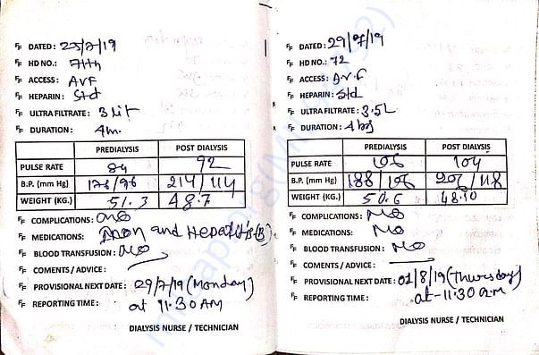Running page of dialysis book