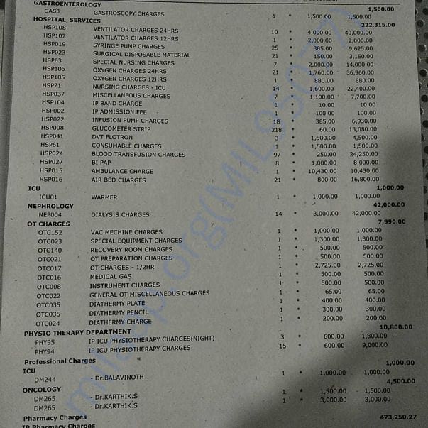Medical Bill
