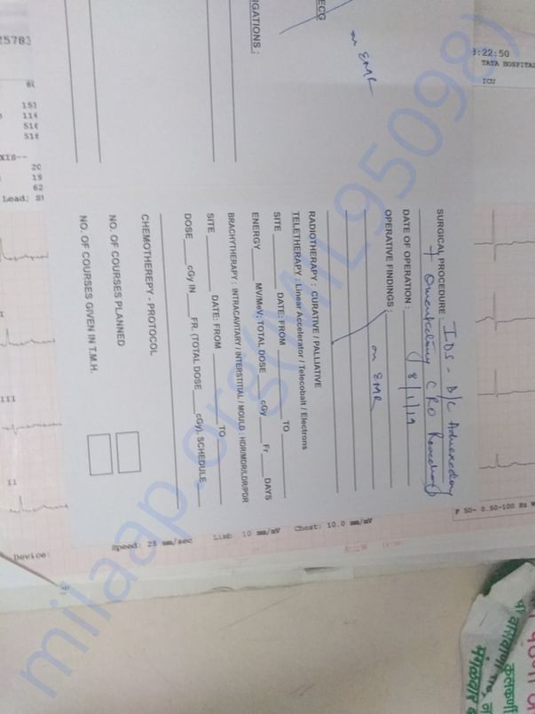 Tata Hospital documents