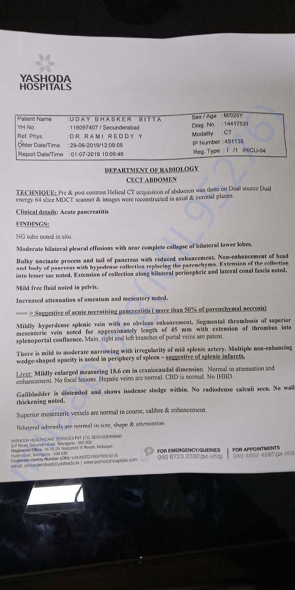 CT scan report