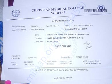 Appointment slip