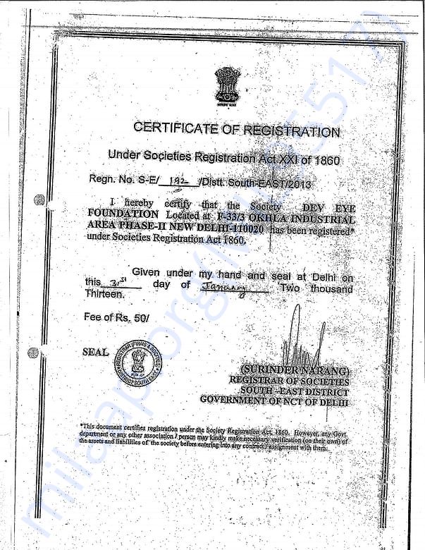 REGISTRATION CERTIFICATE