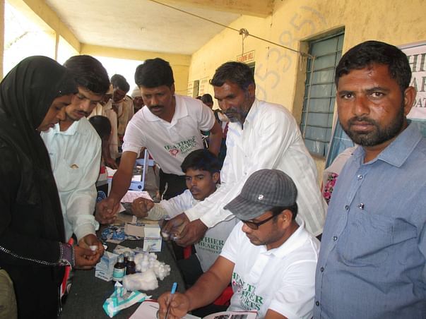 Blood test in the camp