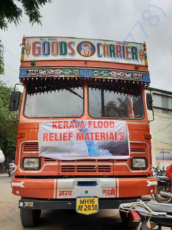 Our Truck which was sent for Kerala Flood Relief work directly