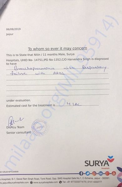 Estimation letter