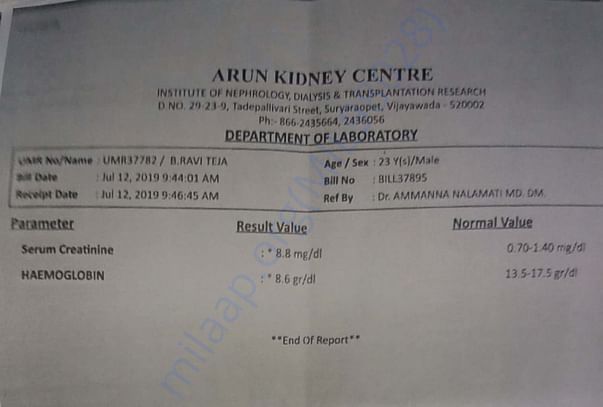 creatinine on 12 july