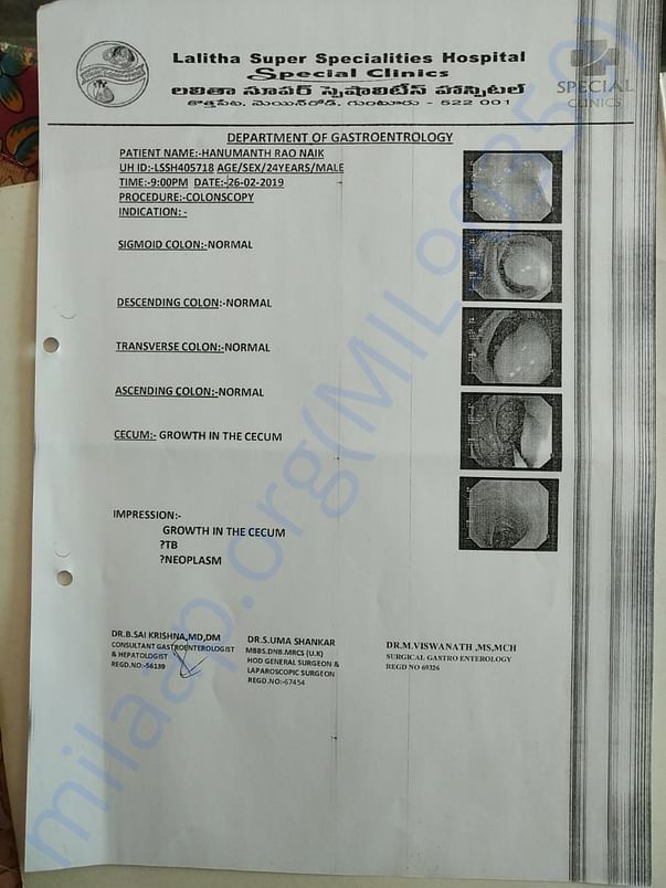 Colonoscopy report