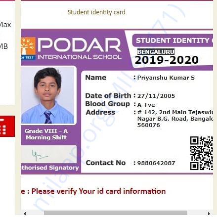 Admission letter