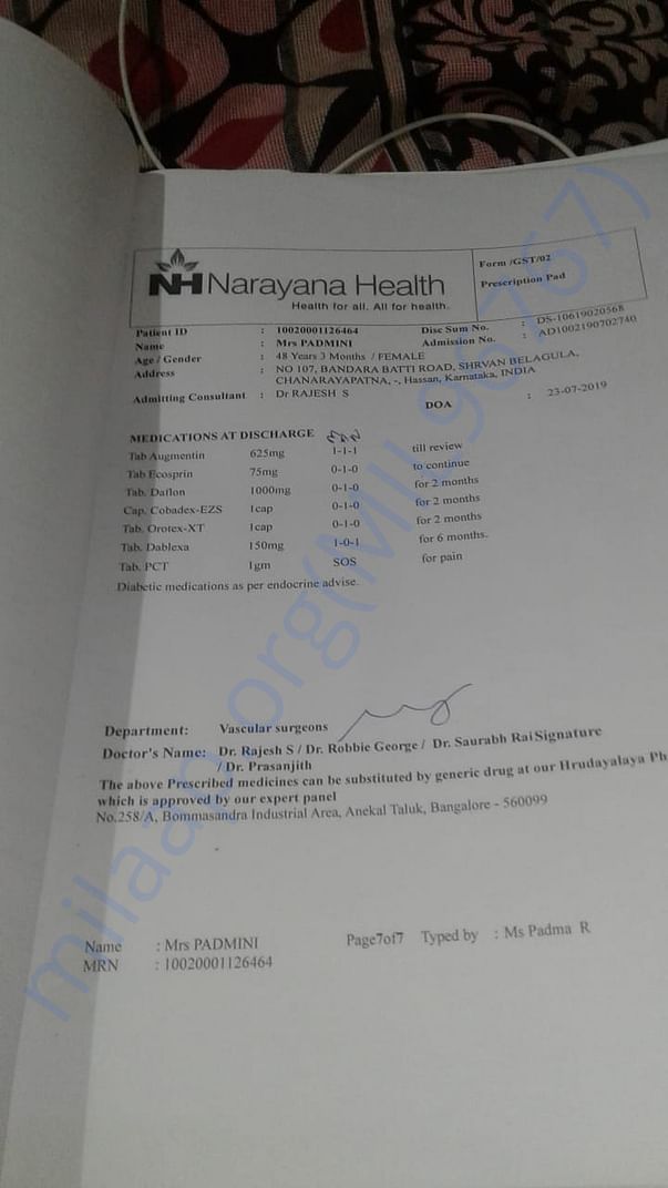 Hospital bills