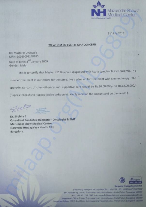 Estimation letter