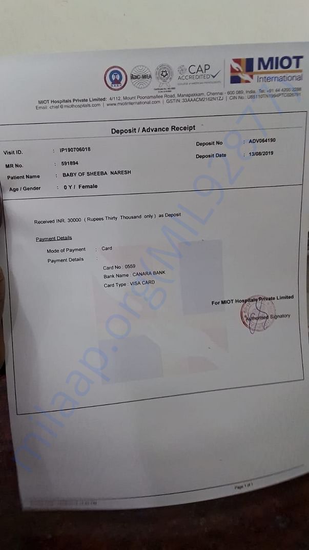 Bill Paid 13-9-19