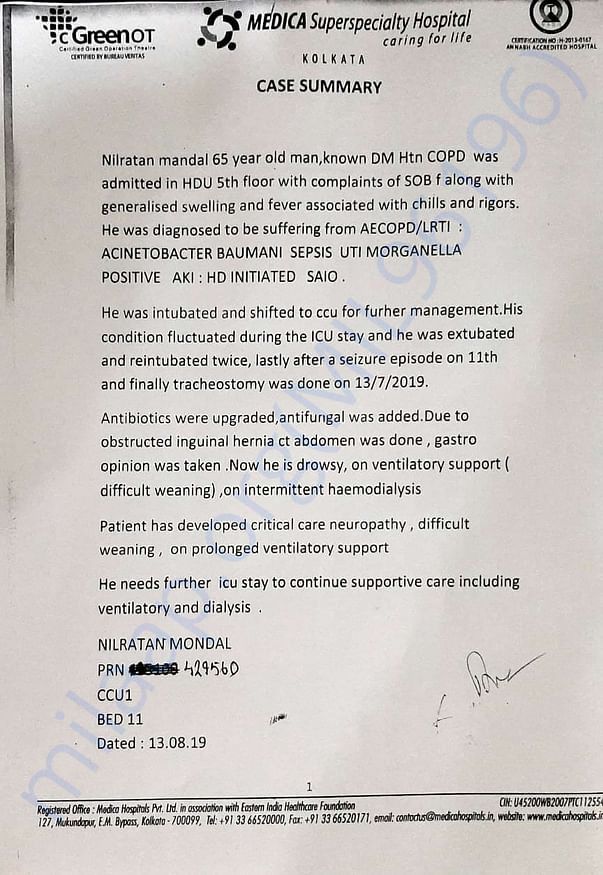 Please take a look at his case summary till now..