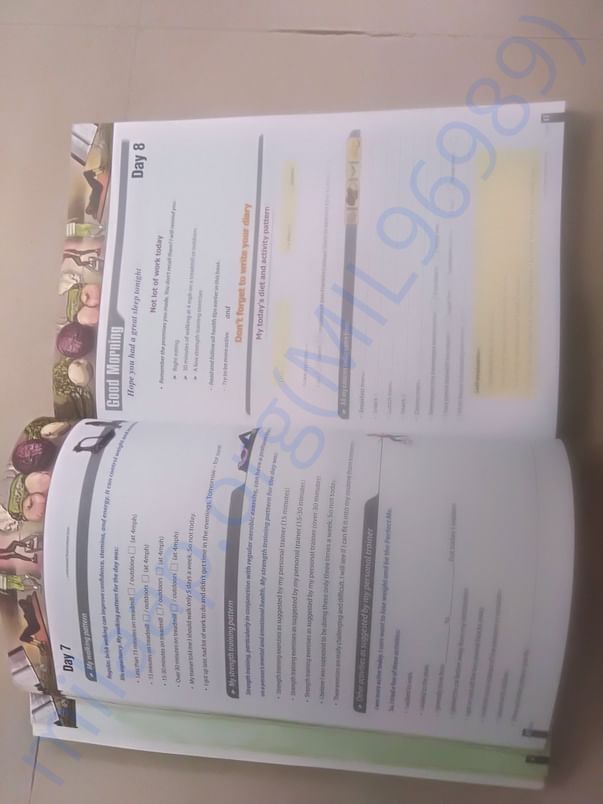 Book cover and some inside pages - Good Morning Perfect Weight Program
