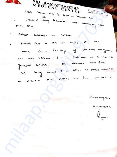 From the time of admit, till date process report. (2nd Page)